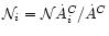 ${\cal N}_{i} = {\cal N} \dot{A}_{i}^{C}/\dot{A}^{C}$