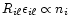 $R_{i \ell} \epsilon_{i \ell} \propto n_{i}$
