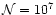 ${\cal N} = 10^{7}$