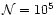 ${\cal N} = 10^{5}$