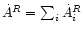 $\dot{A}^{R} = \sum_{i} \dot{A}_{i}^{R}$