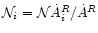 ${\cal N}_{i} = {\cal N} \dot{A}_{i}^{R}/\dot{A}^{R}$