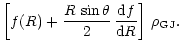 $\displaystyle \left[ f(R)+ \frac{R\,\sin\theta}{2}\,\frac{{\rm d}f}{{\rm d}R} \right]
\,\rho_{\rm GJ}.$
