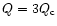 $Q=3Q_{\rm c}$