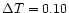 $\Delta T=0.10$
