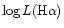 $\log L(\mbox{H}\alpha)$