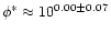$\phi^{*} \approx 10^{0.00\pm0.07}$