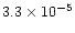 $3.3 \times
10^{-5}$