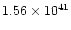 $1.56 \times
10^{41}$