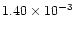 $1.40 \times
10^{-3}$