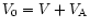 $V_0 = V + V_{\rm A}$