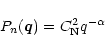 \begin{displaymath}P_{n} ( \vec{q} ) = C_{\rm N}^2 q^{- \alpha}
\end{displaymath}