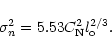 \begin{displaymath}\sigma_n^2 = 5.53 C_{\rm N}^2 l_{\rm o}^{2/3}.
\end{displaymath}