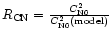 $R_{\rm CN} = \frac{C_{\rm N0}^2}{C_{\rm N0}^2(\rm model)}$