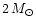 $2\,M_\odot$