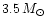 $3.5\, M_\odot$
