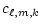 $\displaystyle c_{\ell,m,k}$
