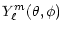$\displaystyle Y_\ell^m(\theta,\phi)$