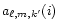 $a_{\ell,m,k^\prime}(i)$