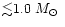${\lesssim} 1.0 ~\mbox{$M_{\odot}$ }$