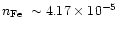$\mbox{$n_{\rm Fe}$ }\sim 4.17\times10^{-5}$