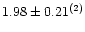 $1.98\pm0.21^{\rm (2)}$