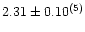 $2.31\pm0.10^{\rm (5)}$