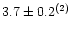 $3.7\pm0.2^{\rm (2)}$