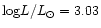 ${\rm log}L/L_{\odot} = 3.03$