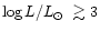 $\log L/\mbox{$L_{\odot}$ }\gtrsim3$