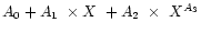$A_{0}+A_{1}~\times X~+A_{2}~\times~X^{A_{3}}$
