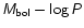 $\mathsfsl{M_{\mathsf {bol}}-{\mathsf {log}}\, {\mathsfsl P}}$