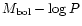 $M_{\rm bol}-\log P$