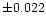 $\pm0.022$