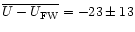 $\overline{U - U_{\rm FW}} = -23 \pm 13$