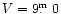$V = 9\hbox{$.\!\!^{\rm m}$ }0$