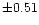 $\pm0.51$