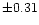 $\pm0.31$