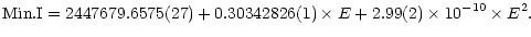 $\displaystyle {\rm Min.I}=2447679.6575(27)+0.30342826(1)\times{E}+2.99(2) \times{10^{-10}}\times{E^{2}}.$