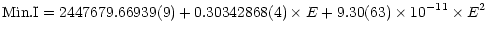 $\displaystyle {\rm Min.I}=2447679.66939(9)+0.30342868(4)\times{E}+9.30(63)\times{10^{-11}}\times{E^{2}}$