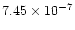 $7.45\times{10^{-7}}$