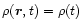 $\rho(\vec{r},t) =\rho(t)$