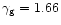 $\gamma\rm _g = 1.66$