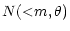 $\displaystyle N({<}m,\theta)$