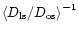 $\left<{D_{\rm ls}/ D_{\rm os}}\right>^{-1}$