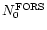 $N_0^{\rm FORS}$