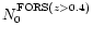 $N_0^{{\rm FORS}(z>0.4)}$