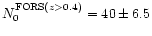 $ N_0^{{\rm FORS}(z>0.4)} = 40\pm6.5$