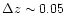 $\Delta z \sim 0.05$
