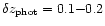 $\delta z_{\rm phot} = 0.1 {-} 0.2$